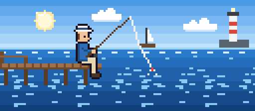 Ocean fishing scene