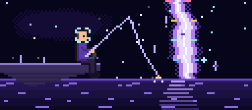 Cosmic Rift fishing scene